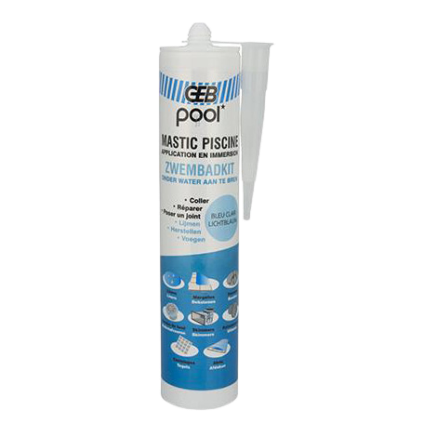 Mastic Masilla para piscina-Sellador adhesivo Azul