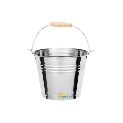 4Living Cubo de Acero para sauna capacidad 6 litros