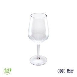 HappyGlass Lady Abigail Copa de Vino - Set de 2 Copas de Plástico 470 ml - Diferentes colores