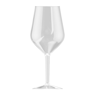 HappyGlass Lady Abigail Copa de Vino - Set de 2 Copas de Plástico 470 ml - Pie de copa en Diferentes colores