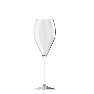 HappyGlass Miss Muse Copa de Champán - Set de 4 Copas de Plástico 240 ml