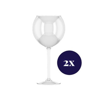 HappyGlass Miss Liza Copa de Gin-Tonic - Set de 2 Copas de Plástico 630 ml - Transparente
