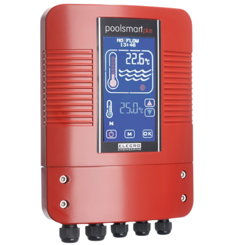 Elecro Panel control POOLSMART con sensor Tª y sensor de caudal