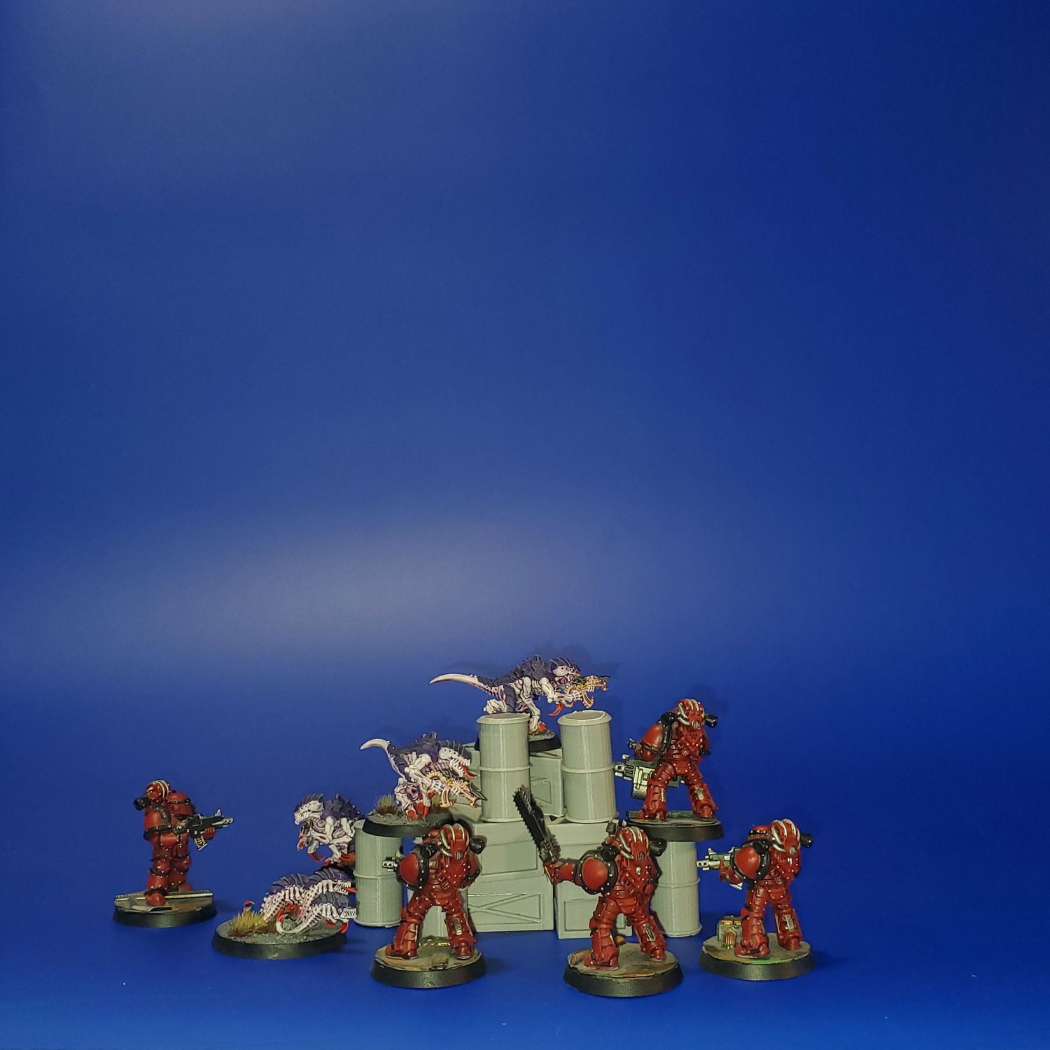 Shipping Container Closed Door X-2, Oil Drum Barrels, Boxes