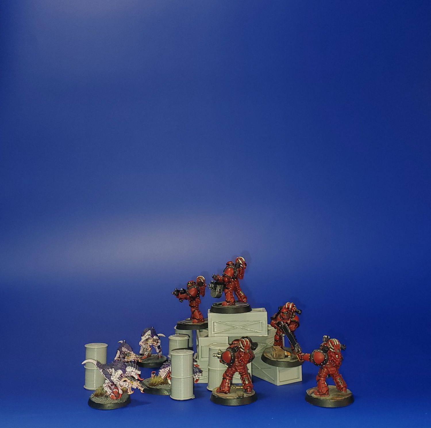 Shipping Container Open Door X-1, Oil Drum Barrels, Boxes