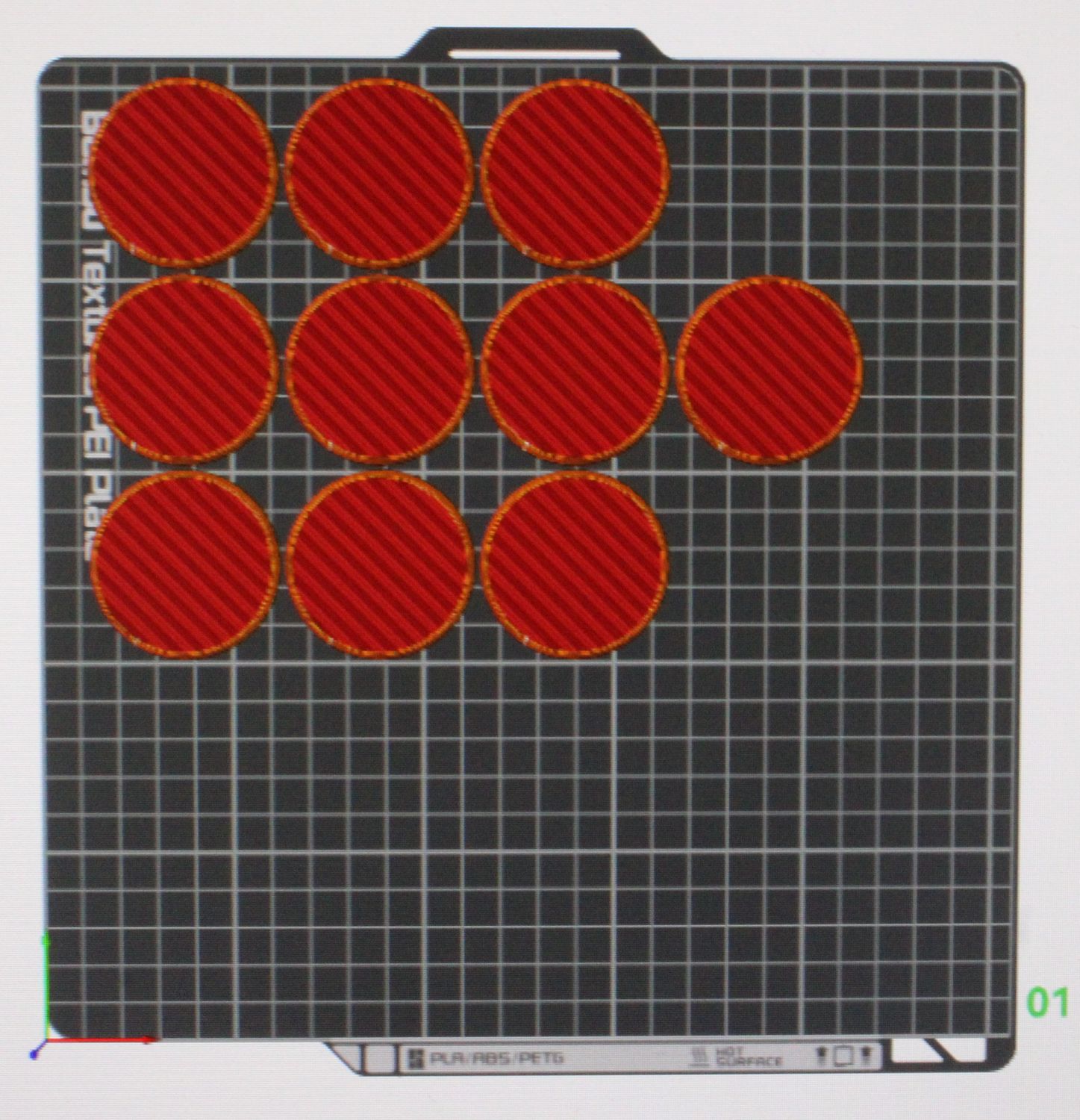 50 Millimeter Round Base 10 Count