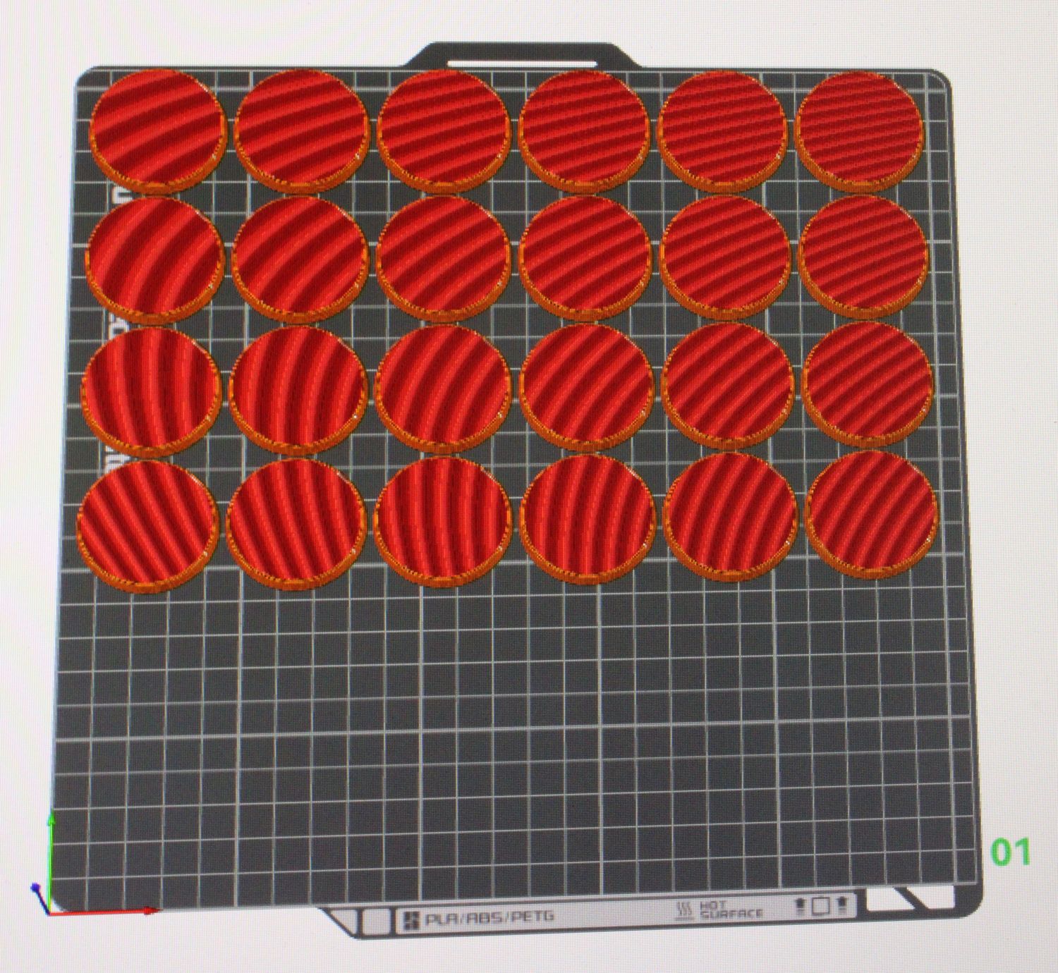 40 Millimeter Round Base 24 Count