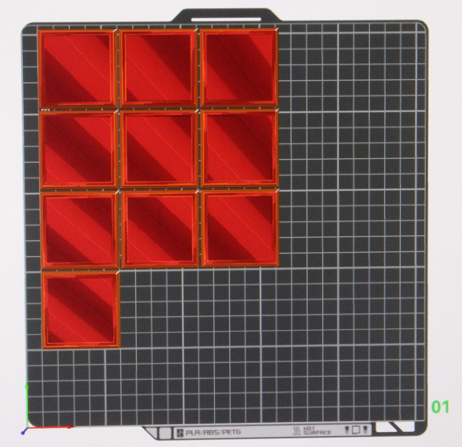 50 Millimeter Square Base 10 Count
