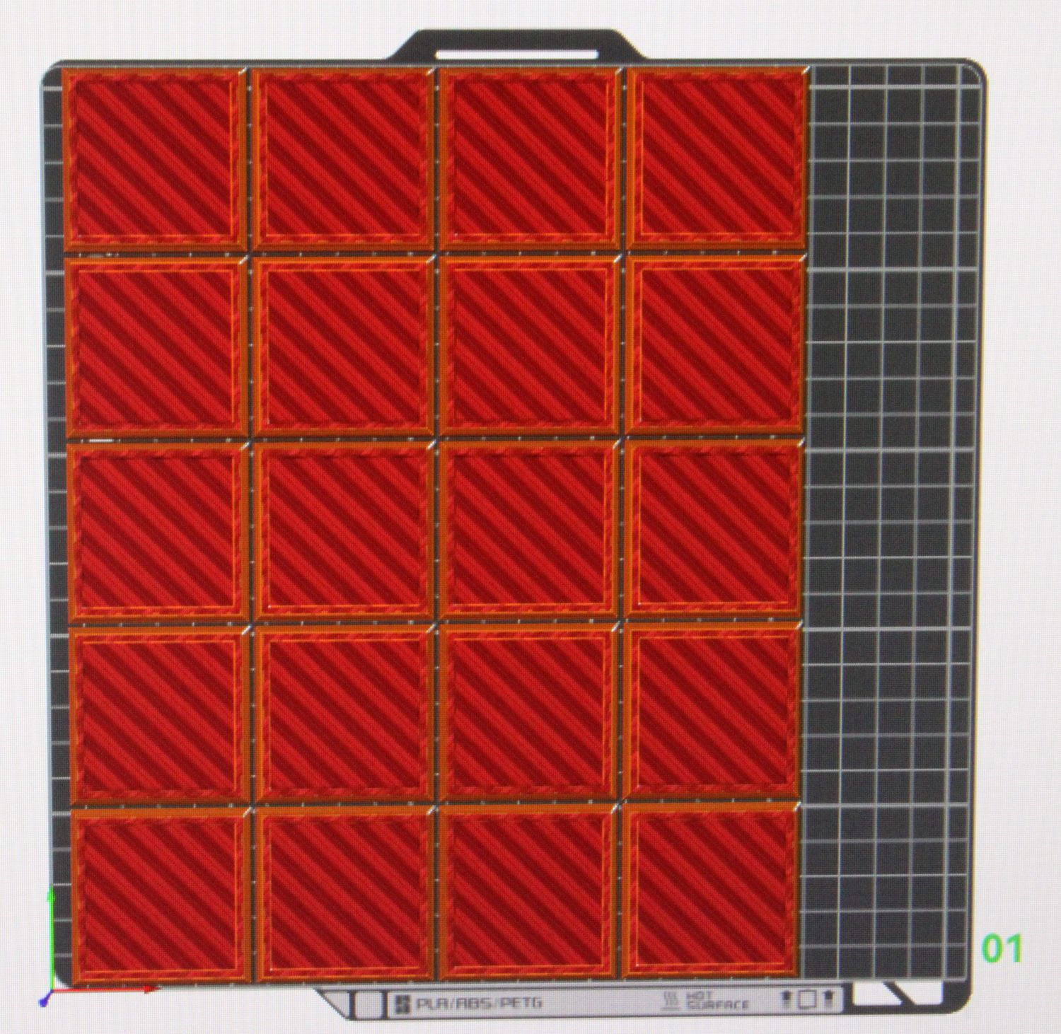 50 Millimeter Square Base 20 Count