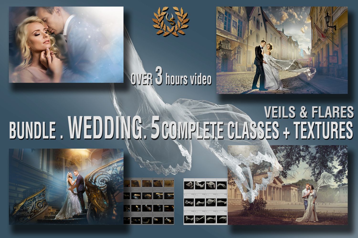 BUNDLE  &quot;WEDDING&quot;. 5 WEDDING PHOTO EDITING CLASSES + TEXTURES