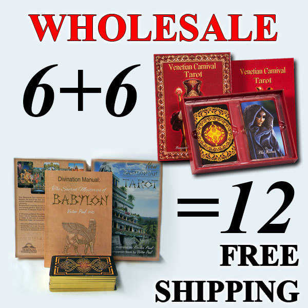6+6 decks + free shipping, New Babylonian Tarot and Venetian Carnival Tarot