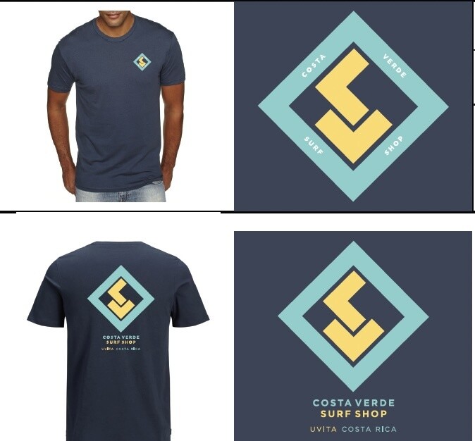 CV Logo  Mens Tee shirt, Size: xs, Color: Blue
