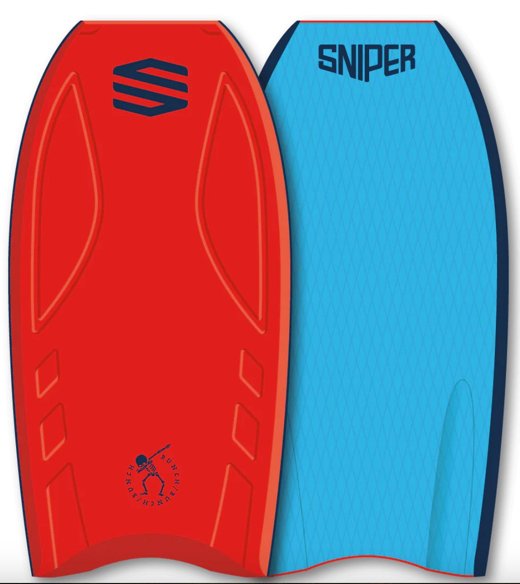 Sniper Bunch body board, Size: 42.5&quot;, Color: Red