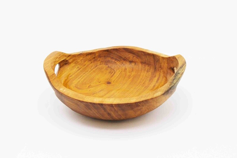 TEAK BOWL WITH HANDLES 2057