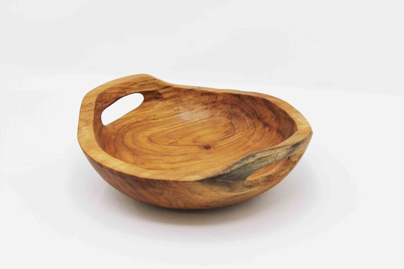 TEAK BOWL WITH HANDLES 2057