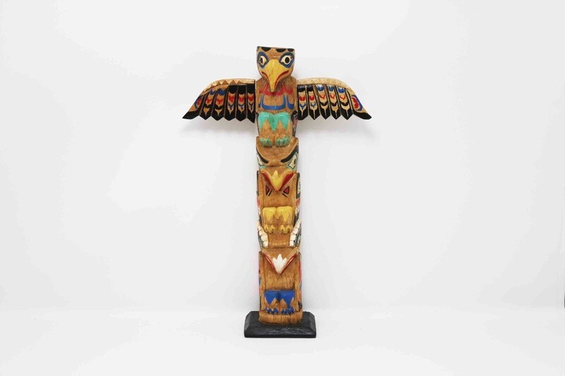 NORTHWEST INDIAN STYLE TOTEM POLE 1986