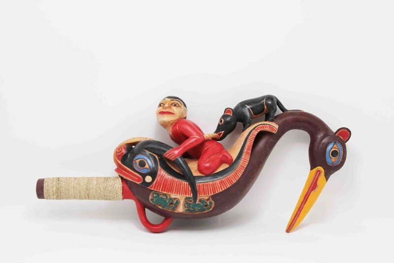 NORTHWEST INDIAN STYLE HERON BIRD RATTLE 2168