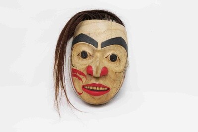 NORTHWEST INDIAN STYLE MASK IN ASSORTED STYLES. HAND CARVED AND PAINTED FROM JEMPINIS HARDWOOD 1235