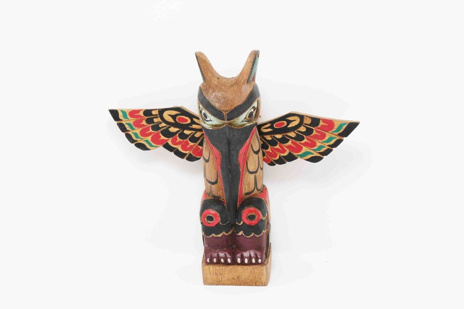 NORTHWEST INDIAN STYLE RAVEN TOTEM POLE 2248