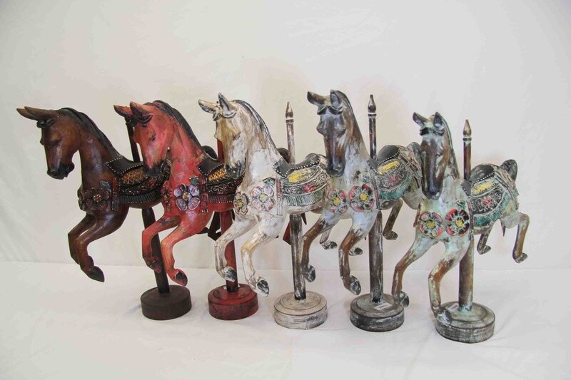 CAROUSEL HORSE STATUE ANTIQUE 29011