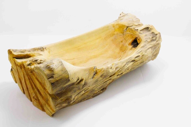 TEAK LONG LOG BOWL 2067