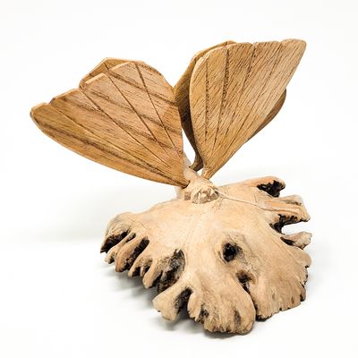 BUTTERFLY STATUE PARASITE WOOD 1895