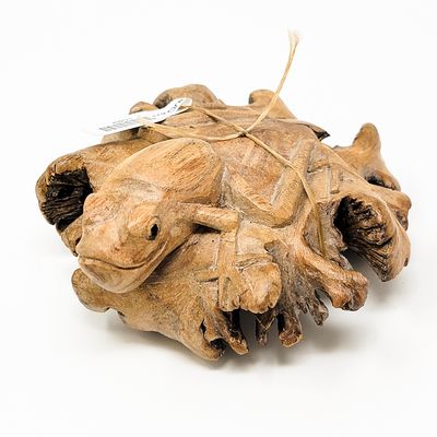 FROG STATUE PARASITE WOOD 1589