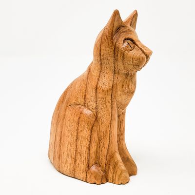 CAT SITTING STATUE 2107