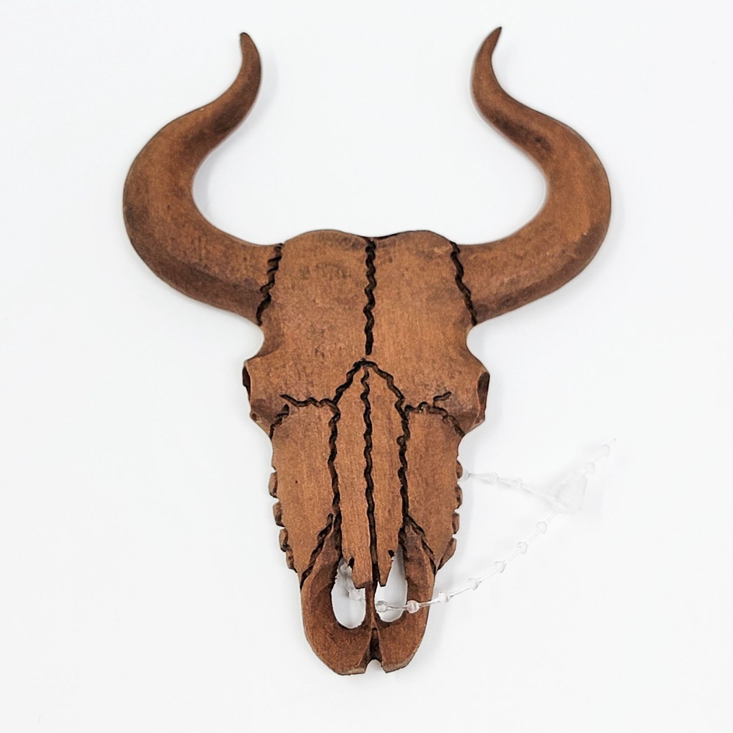 HAND CARVED SKULL IN HARDWOOD 1274, Alternate Lookup: AWZ6-175, Item #: 1274 BKA 10-1, Size: 2.75in 7cm