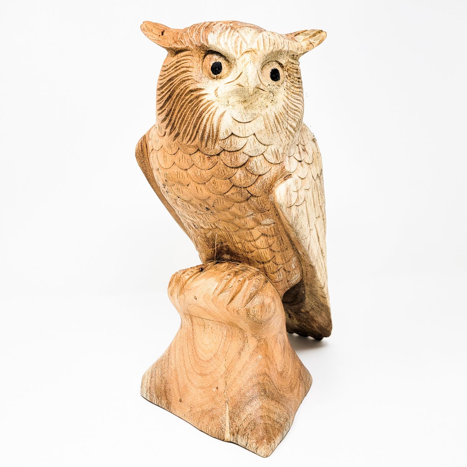 OWL STATUE SUAR HARDWOOD 6320