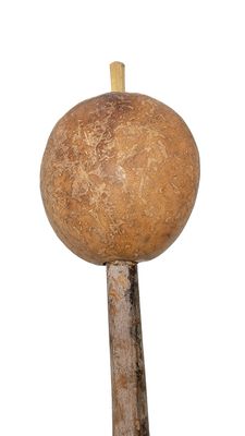 TARAHUMARA INDIAN GOURD RATTLE HAND MADE WITH PINE HANDLE 382