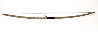 OAK LONGBOW WITH SNAKESKIN  AND HICKORY HANDLE 15