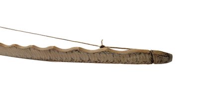 OAK LONGBOW WITH SNAKESKIN  AND HICKORY HANDLE 15