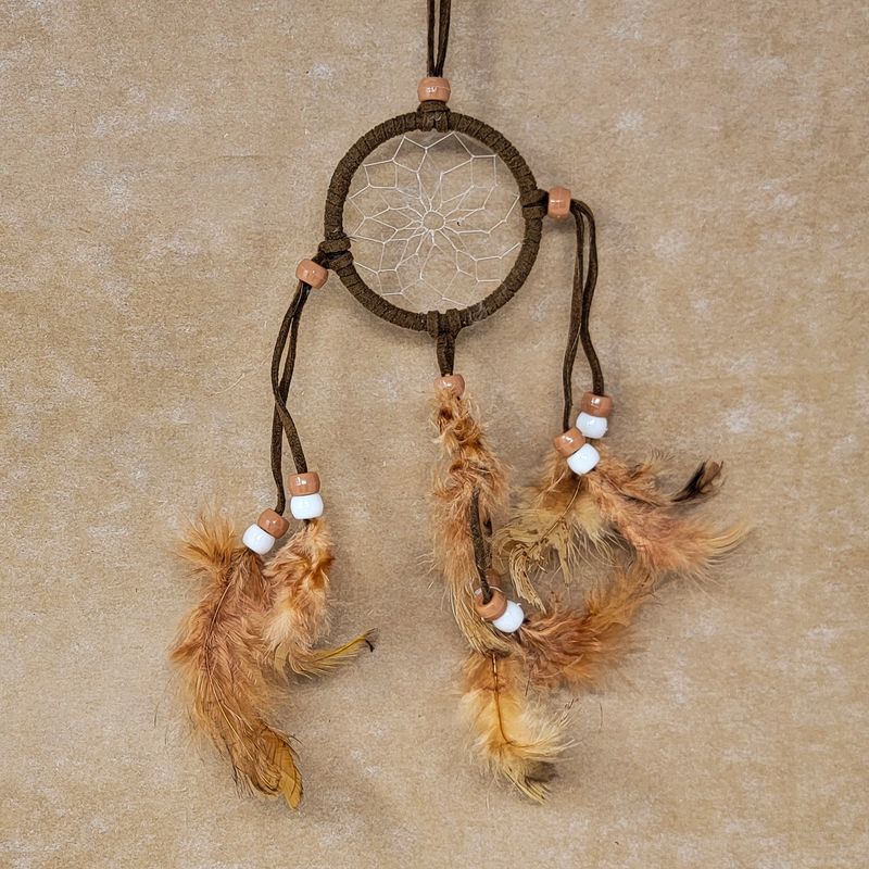 DREAM CATCHER WITH LEATHER OR NYLON RIM INDO 6896