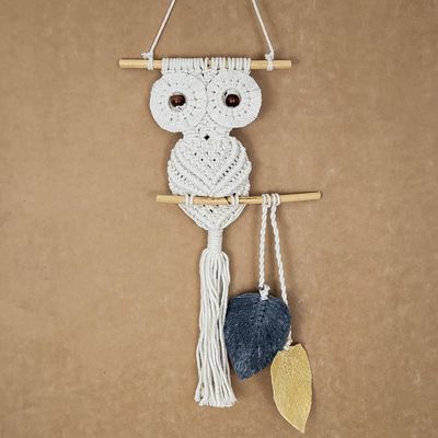 OWL CROCHET WALL HANGING 2315
