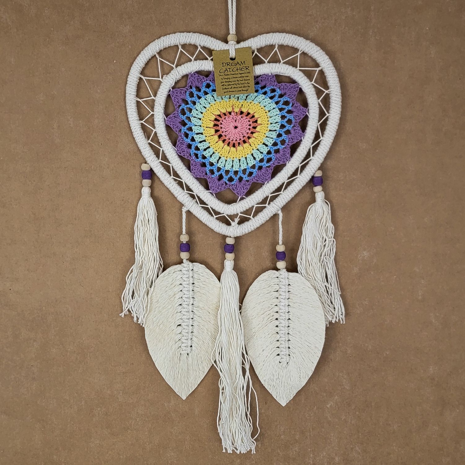 HEART CROCHET DREAM CATCHER 2319