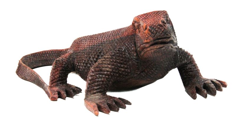 KOMODO DRAGON LIZARD STATUE 1922