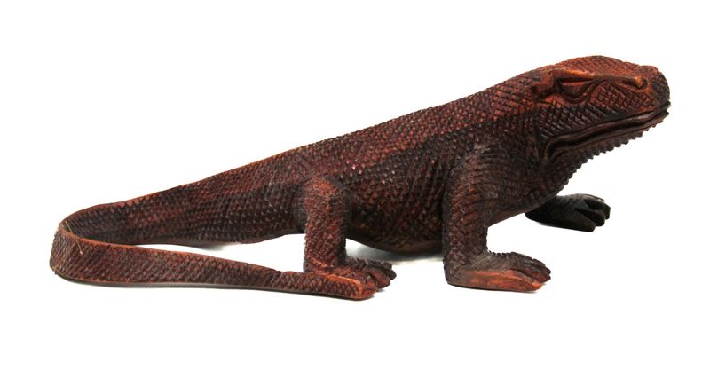 KOMODO DRAGON LIZARD STATUE 1922