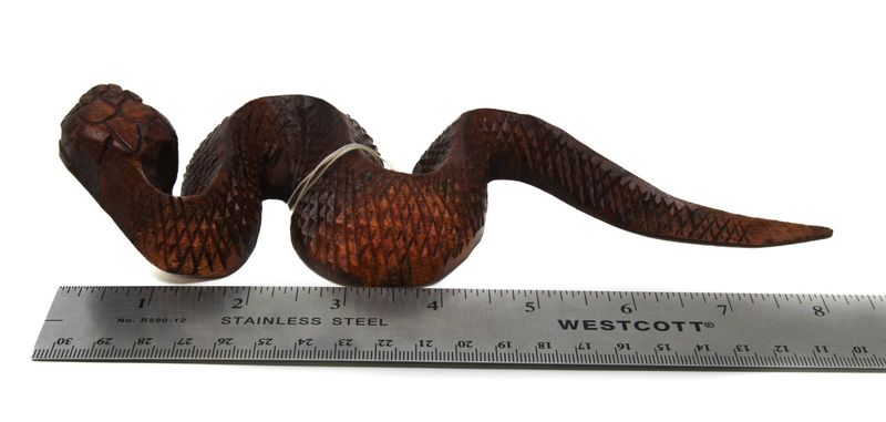 SNAKE HAND CARVED AND STAINED 6589