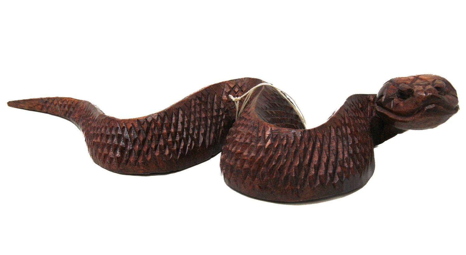 SNAKE HAND CARVED AND STAINED 6589