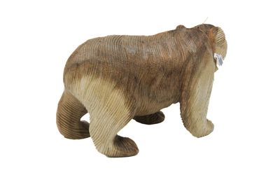 BEAR STATUE WITH FISH 1022