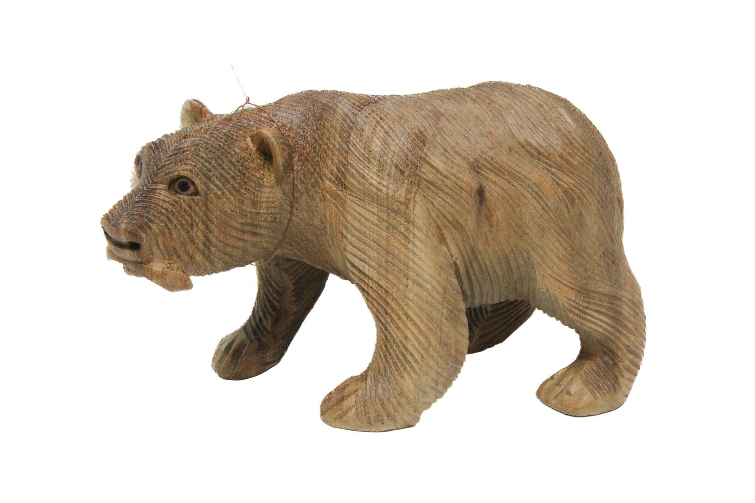 BEAR STATUE WITH FISH 1022