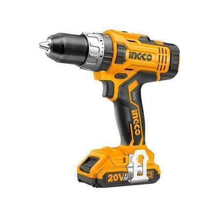 Li-Ion Cordless Drill 13mm 20V with Extras INGCO