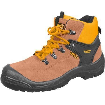 High Neck Brown Safety Shoes INGCO