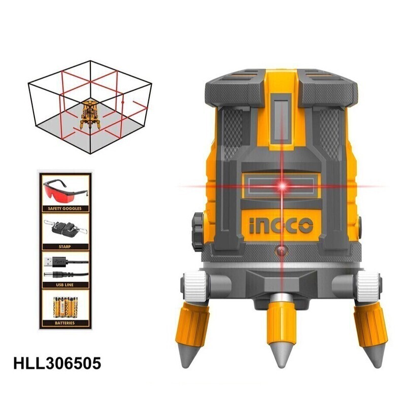 Self-Leveling Line Laser (Red laser beams)