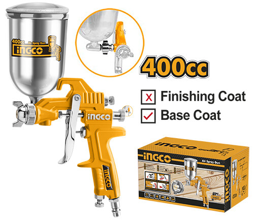 Air Spray Gun for Base Coating 400cc 1.5-2.0mm Adjustable Nozzle