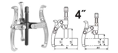 Three Jaws Puller 4" INGCO