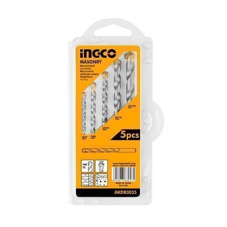 5Pcs Masonry Drill Bits Set INGCO