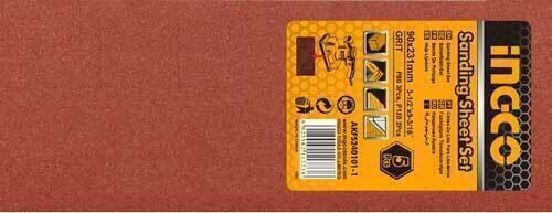 Sanding sheet set 115*264 P120 INGCO