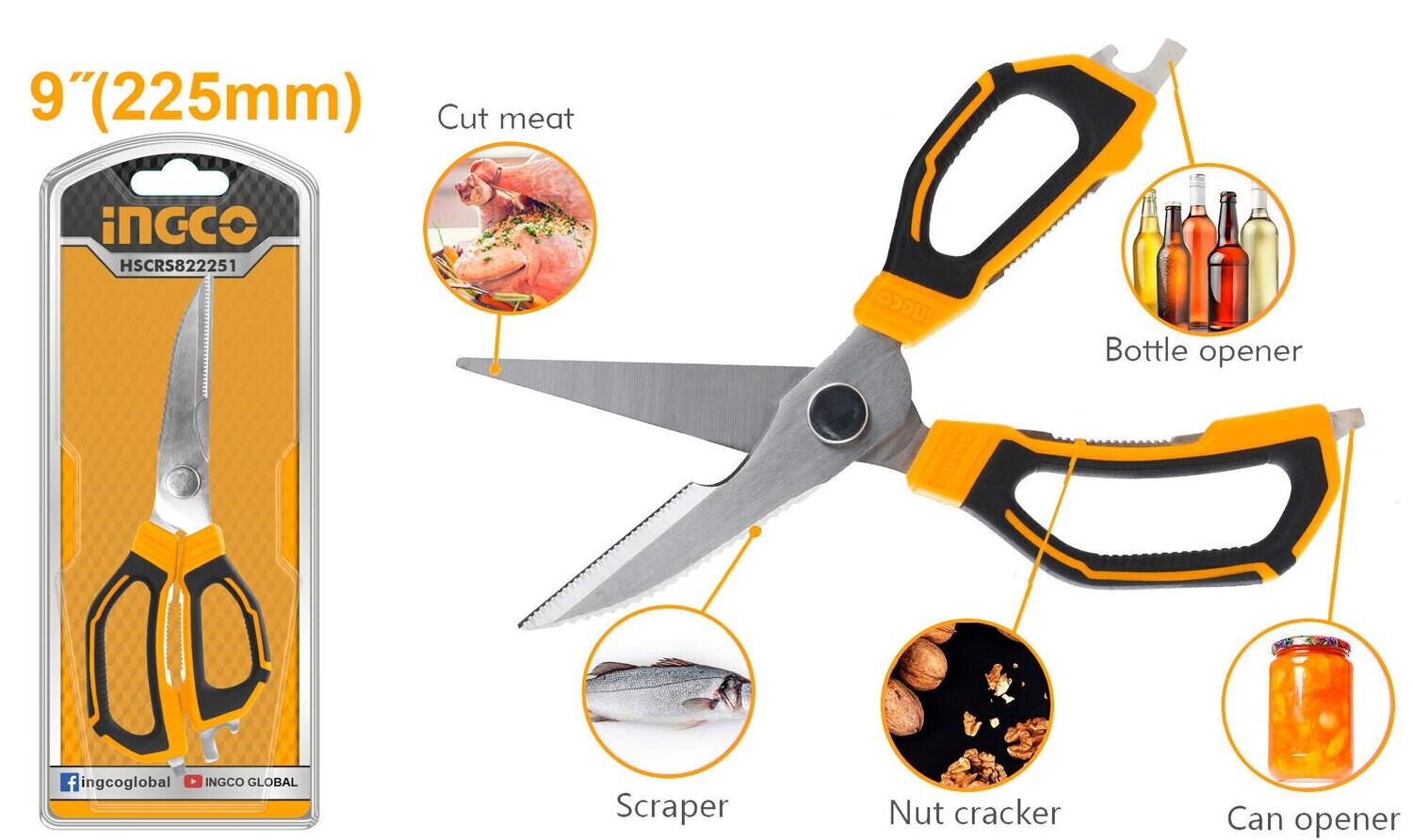Multi-Functional Kitchen Scissors INGCO